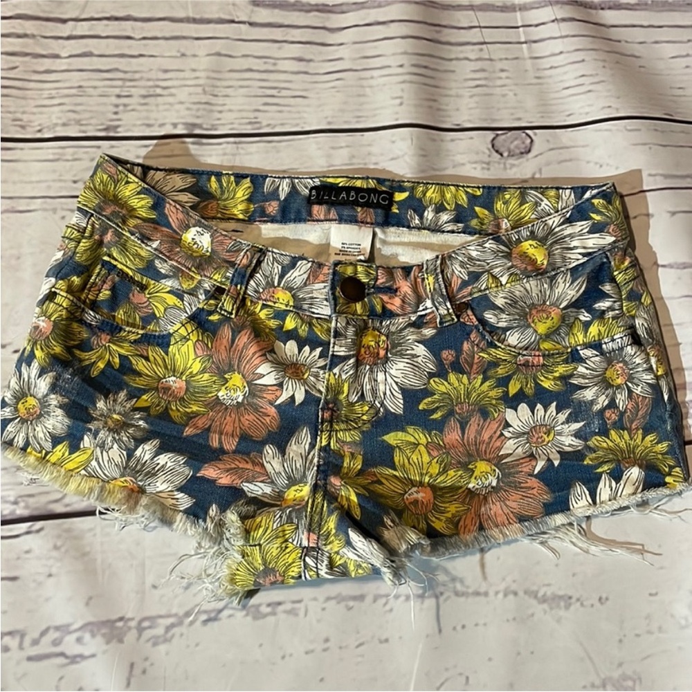 Billabong Floral Denim Shorts